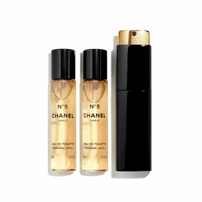 Chanel No. 5 - EDT 20 ml (refillable bottle) + filling 2 x 20 ml 20ml kvepalų mėginukas Moterims EDT