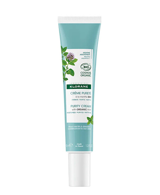 Klorane Cream for combination to oily skin Organic Mint Purity Cream 40 ml 40ml Moterims