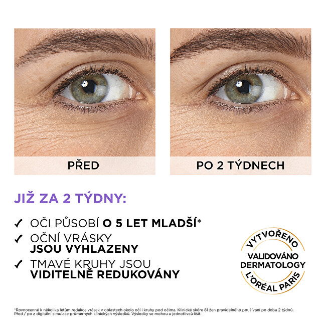 L&acute;Or&eacute;al Paris Eye serum with 2.5% hyaluronic acid Revita lift Filler (Eye Serum) 20 ml 20ml vietinės priežiūros priemonė