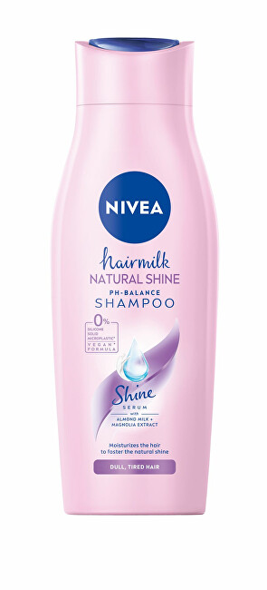 Nivea Caring Shampoo with Milk and Silk Proteins for Glossy Hair without Shine Hair milk Shine ( Care Sham 250ml Moterims
