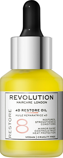 Revolution Haircare Regenerating oil for dry and damaged hair 8 (4D Restore Oil) 30 ml 30ml Moterims