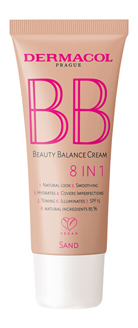 Dermacol BB cream (Beauty Balance Cream) 30 ml Shell 30ml CC kremas