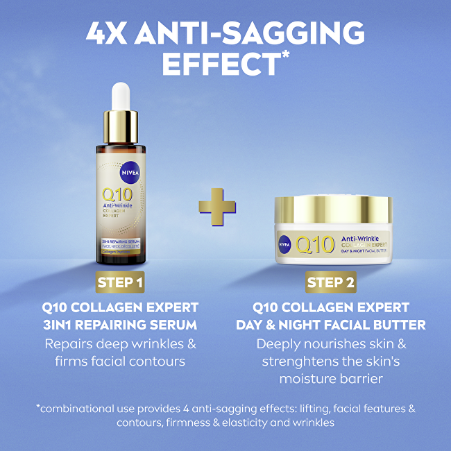 Nivea Anti-wrinkle serum Q10 Repairing Serum 30 ml 30ml vietinės priežiūros priemonė