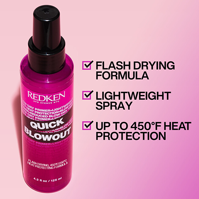 Redken Quick Blowout (Heat Protection Spray) 125 ml 125ml plaukų apsauga nuo kar&scaron;čio