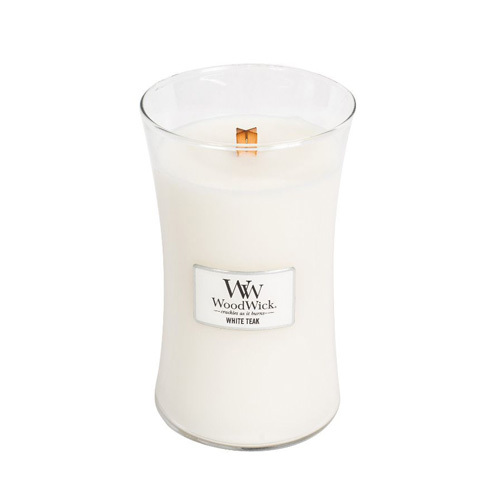 WoodWick Scented candle vase White Teak 609.5 g Unisex