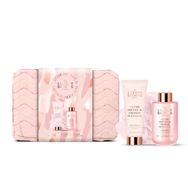 Grace Cole Creme Brul&eacute;e Body Care Trio ( Creme Brul&eacute;e, Pomerančov&yacute; květ ) - D&aacute;rkov&aacute; sada p&eacute;če o tělo ( 3 ks ) Vonios ir du&scaron;o priemonė Moterims