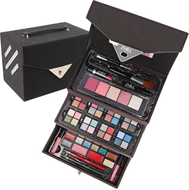 ZMILE COSMETICS Cosmetic case Beauty Case Velvety Dark Grey kosmetika akims