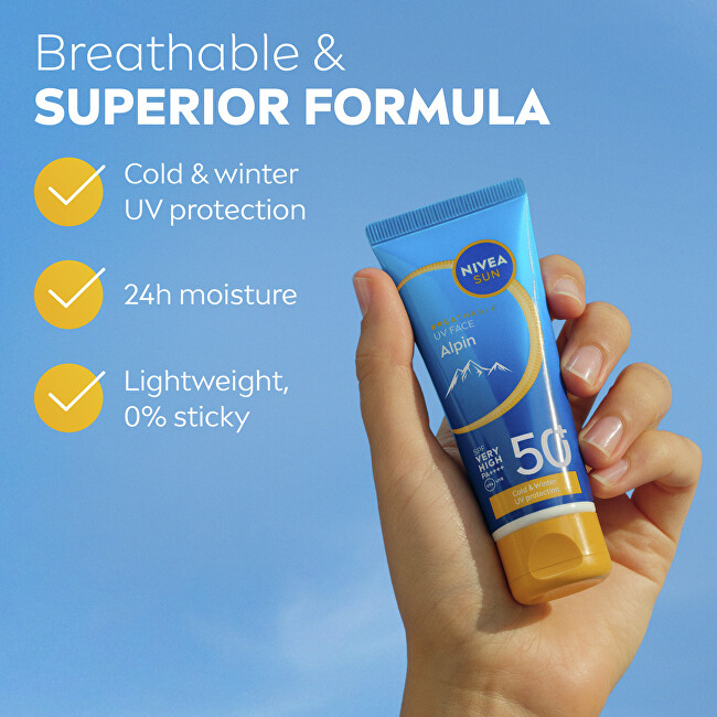 Nivea Sunscreen SPF 50+ Alpin UV Face Cream 40 ml 40ml Unisex