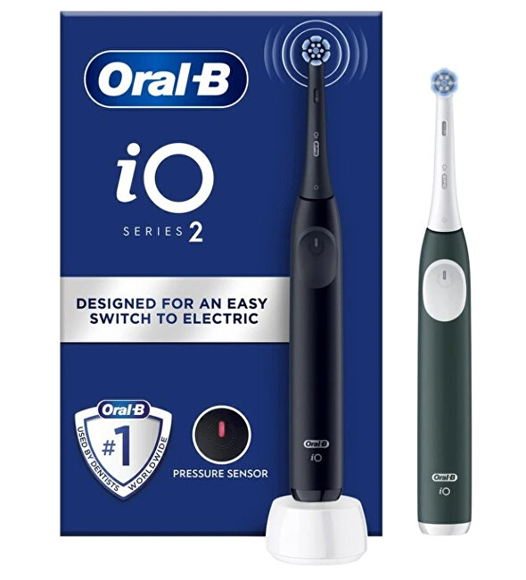 Oral B Electric toothbrush iO2 Series Duo Pack Night Black/Forest Green 2 pcs Unisex