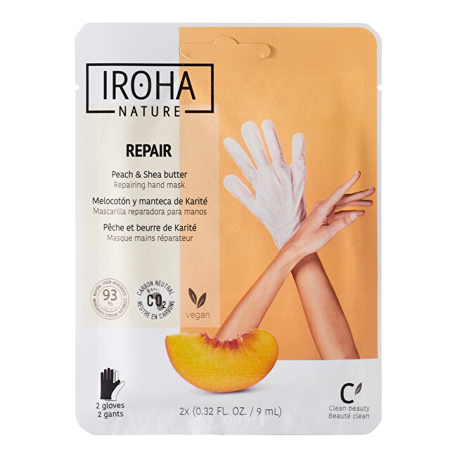 Iroha Regenerating ( Repair Hand Mask Glov es Peach) Nails ( Repair Hand Mask Glov es Peach) 2 x Rankų priežiūros priemonė Moterims