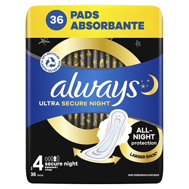 Always Ultra Secure Night sanitary pads 36 pcs Moterims