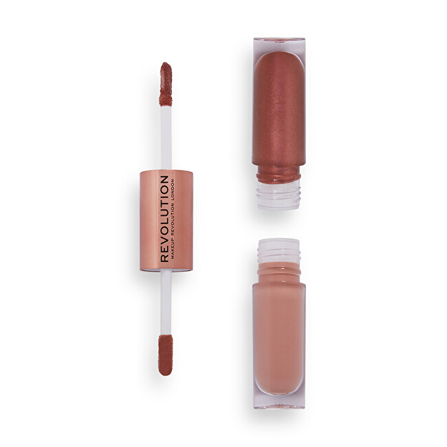 Revolution ( Double Up Liquid Shadow) 4.4 ml Infatuated Rose Gold &scaron;e&scaron;ėliai