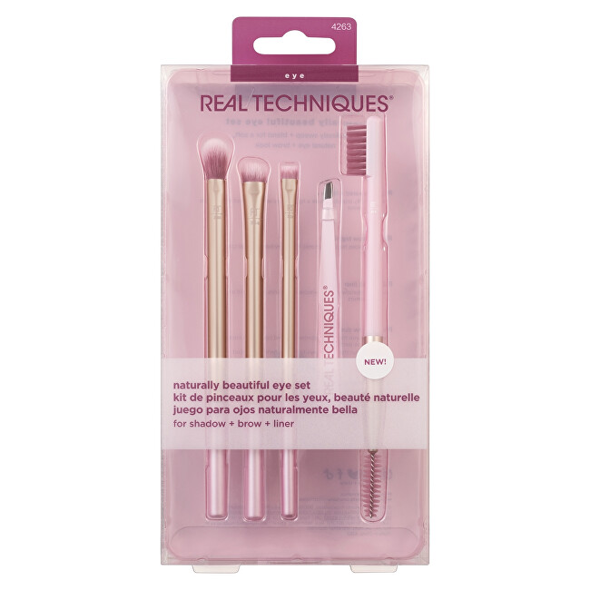 Real Techniques Natural Beauty Eye and Eyebrow Brush Set teptukas