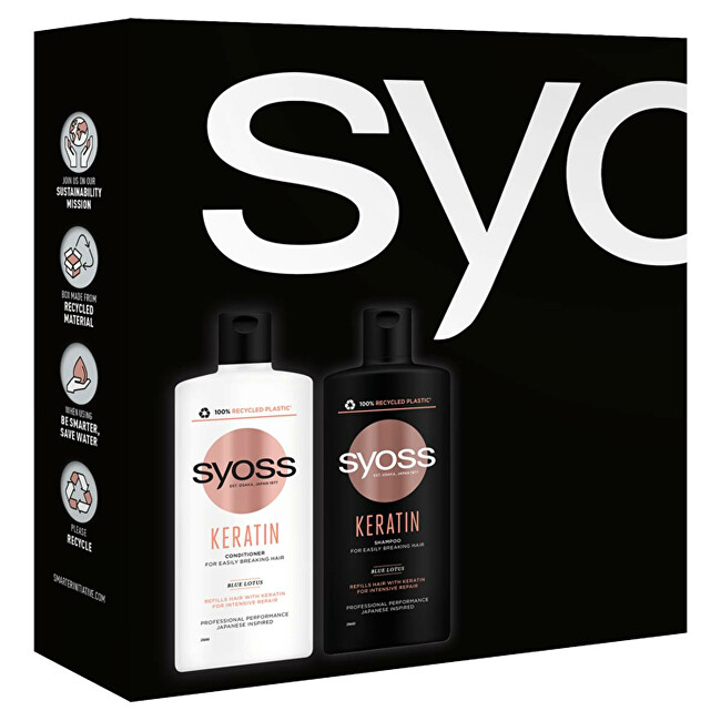 Syoss Care gift set for easily broken Keratin hair šampūnas