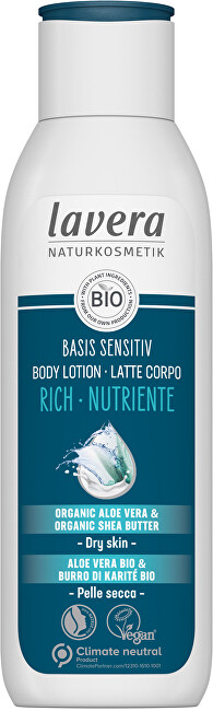 Lavera Extra nourishing body lotion Basis Sensitiv (Rich Body Lotion) 250 ml 250ml Moterims