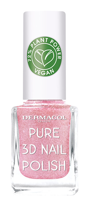 Dermacol Pure 3D natural nail polish 02 Absolute White nagų lakas