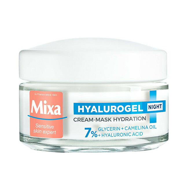 Mixa Hyalurogel (Hydrating Cream-Mask Overnight Recovery) 50 ml 50ml vietinės priežiūros priemonė