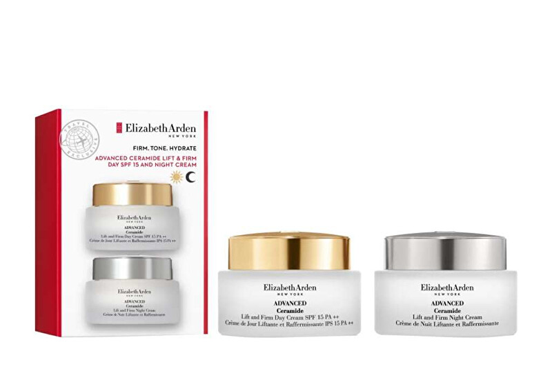 Elizabeth Arden Set Elizabeth Arden: Advanced Ceramide, Lifting & Firming, Day, Cream, For Face, SPF 15, 50 ml + Advanced Ceramide, Lifting & Firming, Night, Cream, For Face, Veido priežiūra nuo senėjimo Moterims