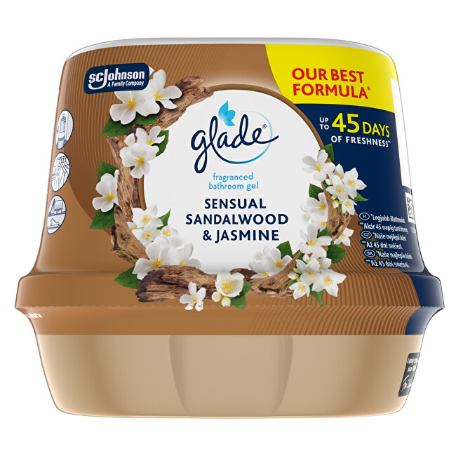 Glade Sensual Sandalwood & Jasmine Scented Bath Gel 180 g namų kvapas