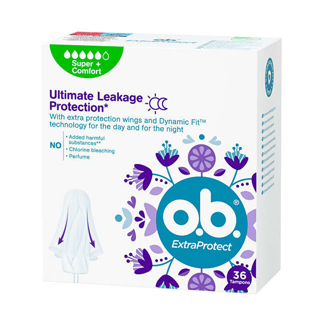 o.b. Extra Protect Super Plus tampons 16 pcs Intymios higienos priemonė