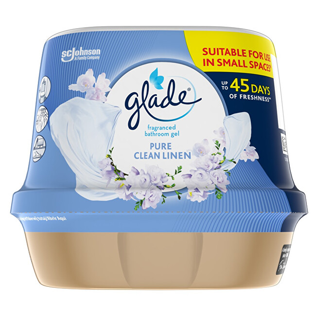 Glade Pure Clean Linen scented bathroom gel 180 g namų kvapas