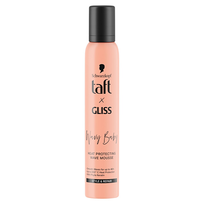 Taft Gliss Wavy Baby Mousse Styling Foam Apsauga nuo kar&scaron;čio plaukams Moterims