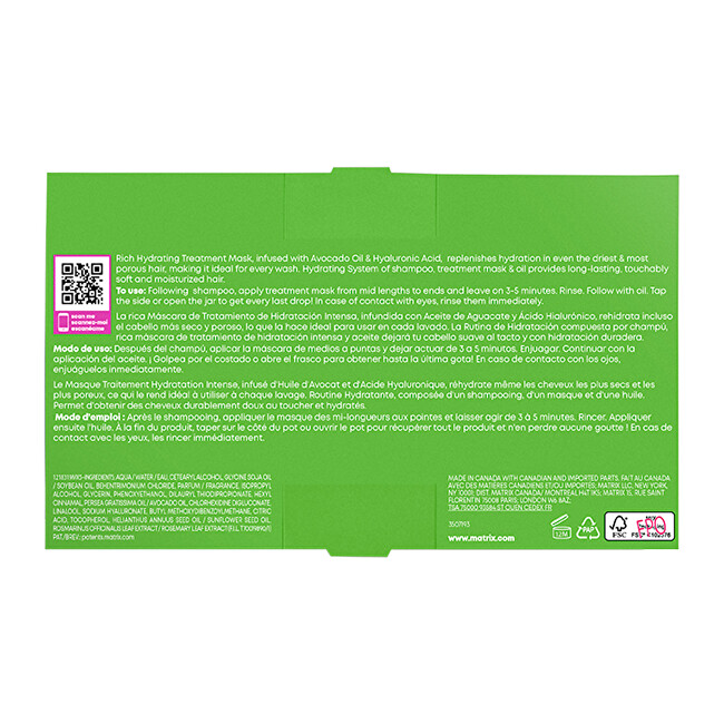 Matrix Food For Soft Hydra Hair Mask (Rich Hydra ting Treatment Mask) 500ml atstatomoji plaukų priežiūros priemonė