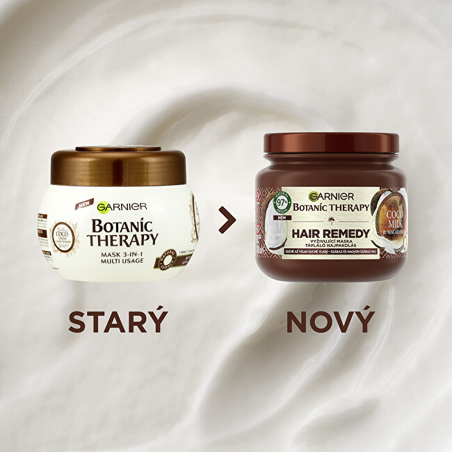 Garnier Nourishing mask for dry to very dry hair Coco Milk Macadamia ( Hair Remedy) 340 ml 340ml atstatomoji plaukų priežiūros priemonė