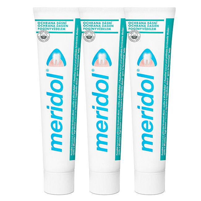 Meridol Toothpaste against gingivitis tripack 3 x 75 ml 75ml kraujuojančių dantenų priežiūros priemonė