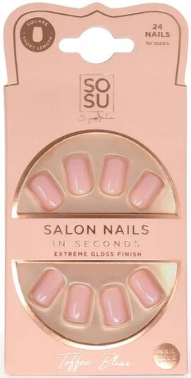 SOSU Cosmetics Artificial nails Toffee Bliss (Salon Nails) 24 pcs Moterims