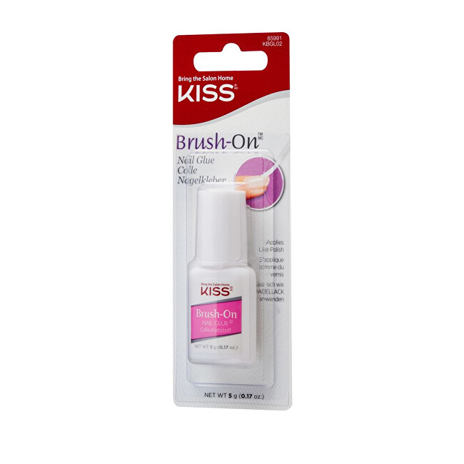 Kiss Quick-drying nail glue with Brush-On (Nail Glue) application brush 5 g Moterims