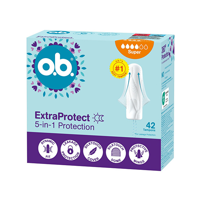 o.b. Extra Protect Super Tampons 42 ks Intymios higienos priemonė