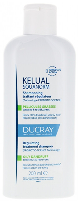 Ducray Shampoo for oily dandruff Kelual Squanorm (Regulating Treatment Shampoo) 200ml Moterims