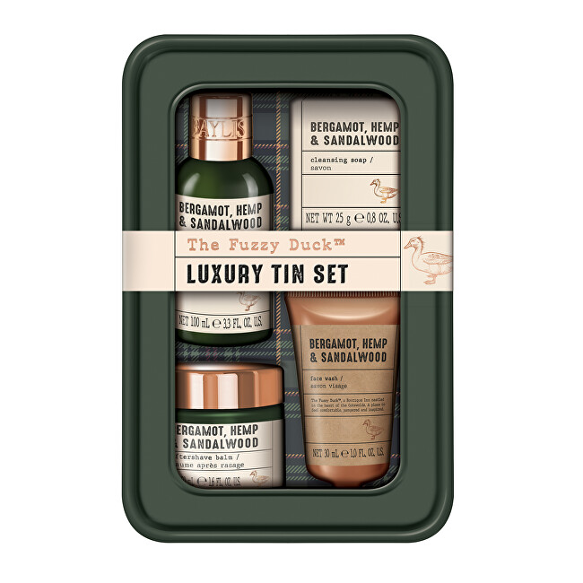 Baylis & Harding Gift set in a tin box Bergamot, Hemp & Sandalwood 4 pcs Vyrams