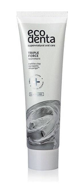 Ecodenta Toothpaste with triple effect with white clay, propolis extract and Teavigo (Triple Effect Toothpast 100ml Dantų emalį stiprinanti priemonė