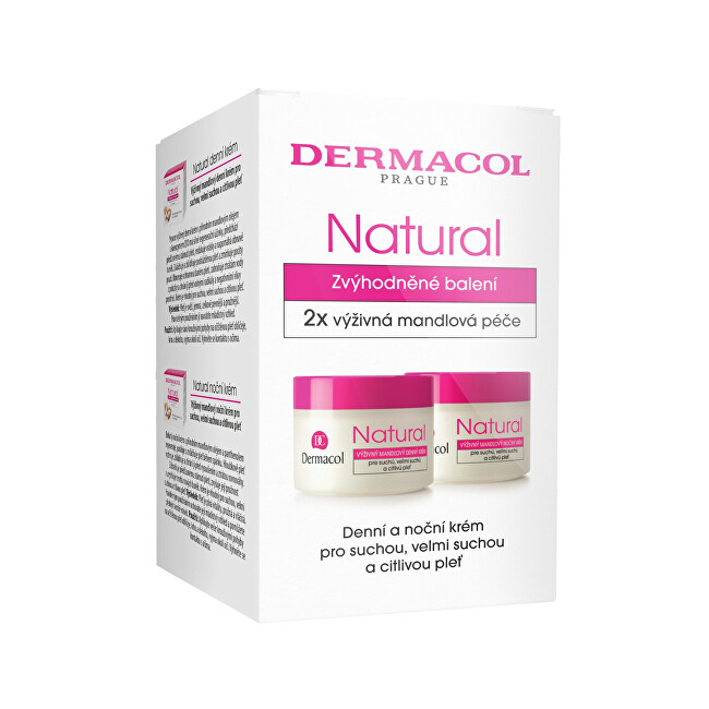 Dermacol Natural Almond Day and Night Cream Gift Set Duopack Drėkinamasis veido kremas Moterims