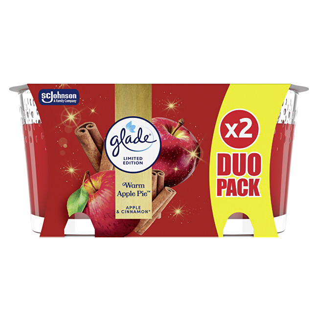 Glade Warm Apple Pie Scented Candle Set 2 x 112 g kvepianti žvakė