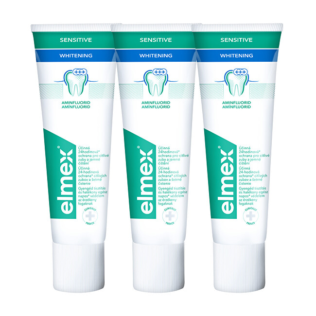 Elmex Whitening Sensitiv e Tooth Whitening Toothpaste 3 x 75 ml 75ml Unisex