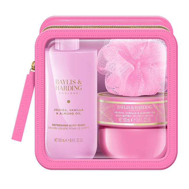 Baylis & Harding Gift set in a bag Jojoba, Vanilla & Almond Oil 3 pcs Vonios ir du&scaron;o priemonė Moterims