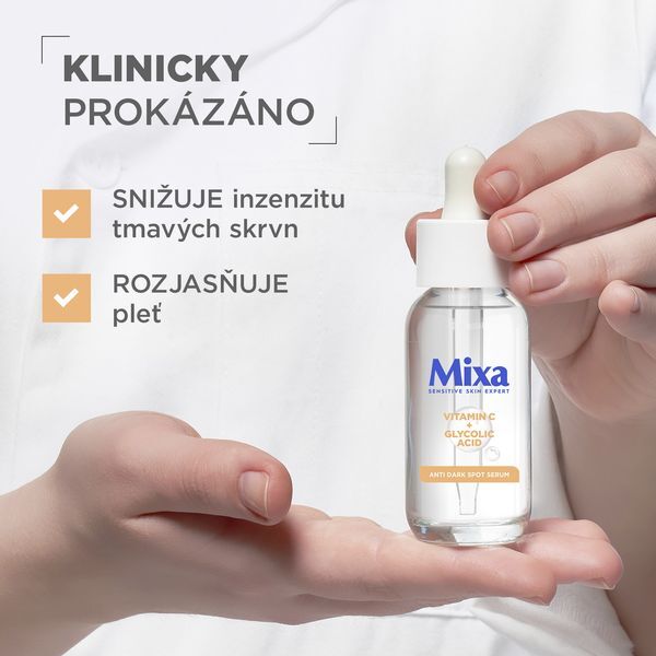 Mixa Serum with vitamin C against pigment spots (Anti-Dark Spot Serum) 30 ml 30ml vietinės priežiūros priemonė