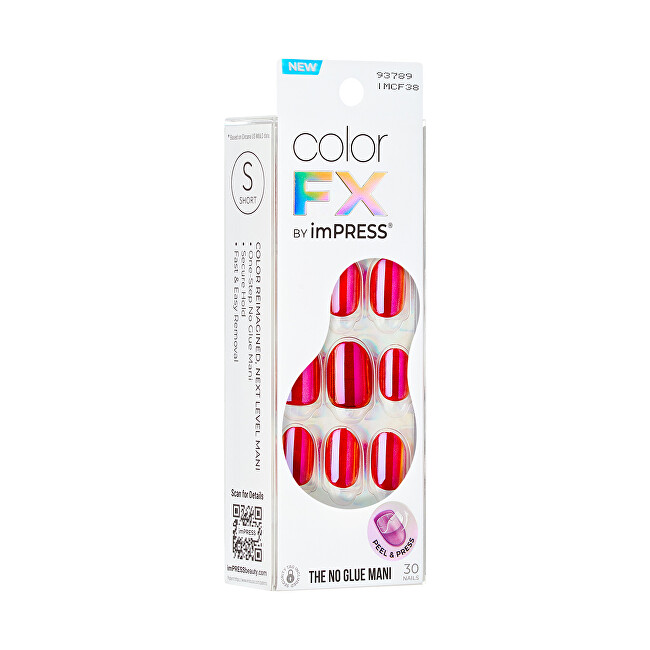 Kiss Self-adhesive nails imPRESS Color FX (Floating) 30 pcs priemonė nagams