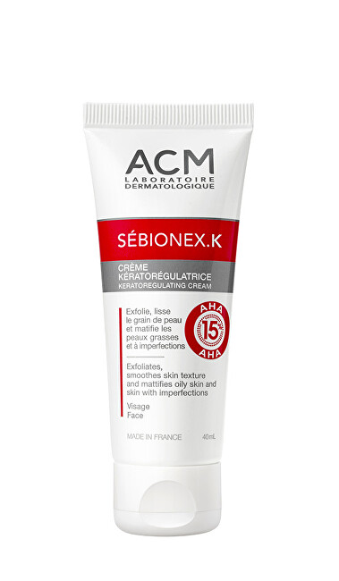 ACM Keratoregulating Cream for problematic skin and AHA acid content Sébionex K (Keratoregulating Cream) 40ml Moterims