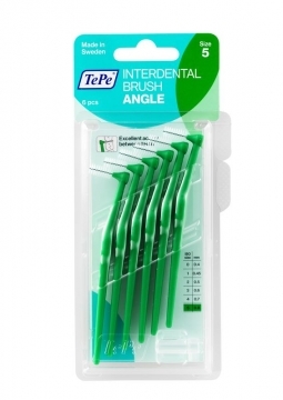 TePe Interdental brushes Angle 6 pc 0,8 mm green tarpdančių siūlas