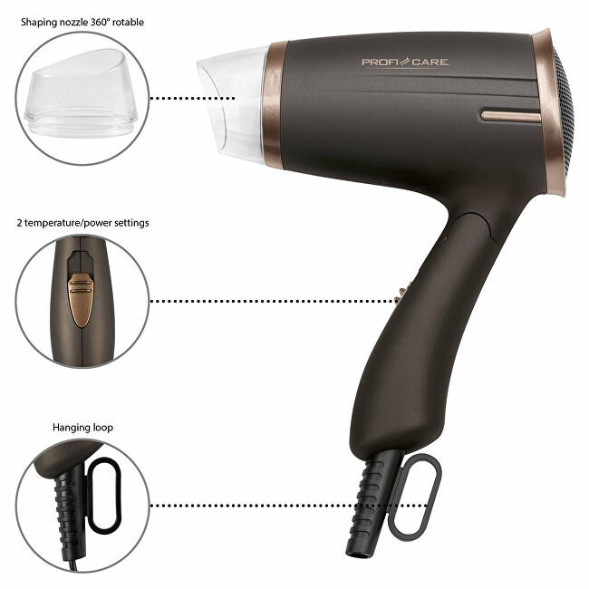 ProfiCare Compact hair dryer HT 3009 BR plaukų džiovintuvas