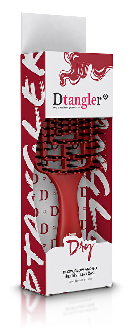 Dtangler Red Scarlett Hair Brush plaukų &scaron;epetys