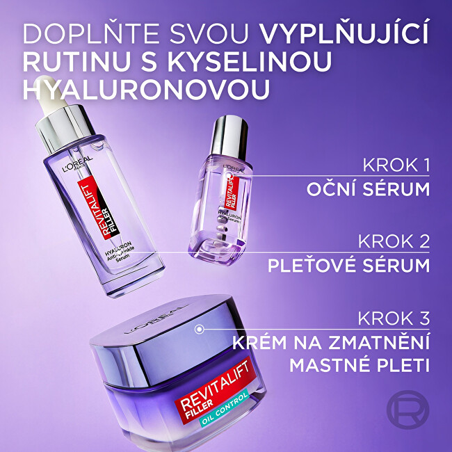 L'Or&eacute;al Paris Skin cream for oily skin Revitalift Filler Oil Control (Cream) 50 ml 50ml vietinės priežiūros priemonė