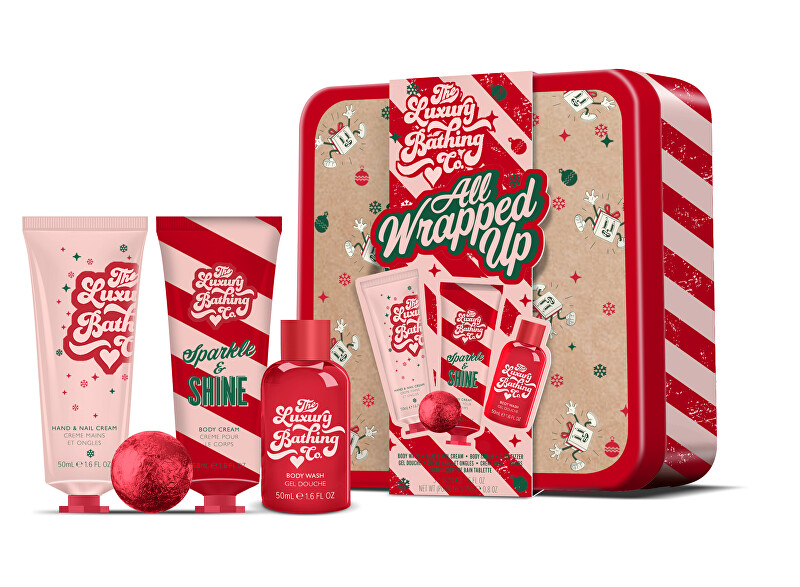 The Luxury Bathing Company Mini body care gift set in a tin box Christmas sweets, Cocoa & Vanilla 4 pcs Moterims