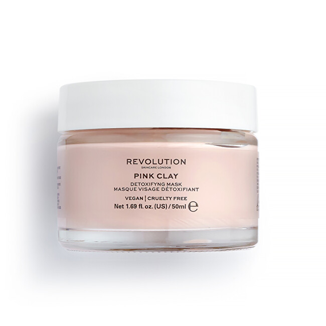 Revolution Skincare Detoxifying Pink Clay Mask 50 ml 50ml vietinės priežiūros priemonė