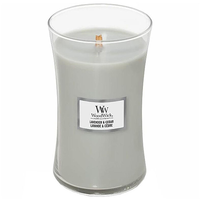 WoodWick Scented candle vase large Lavender & Cedar 609.5 g Unisex
