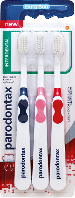 Parodontax Extra soft soft toothbrush Interdental Extra Soft 3 pcs Unisex